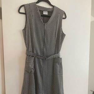 Damart vintage houndstooth jumper dress size L